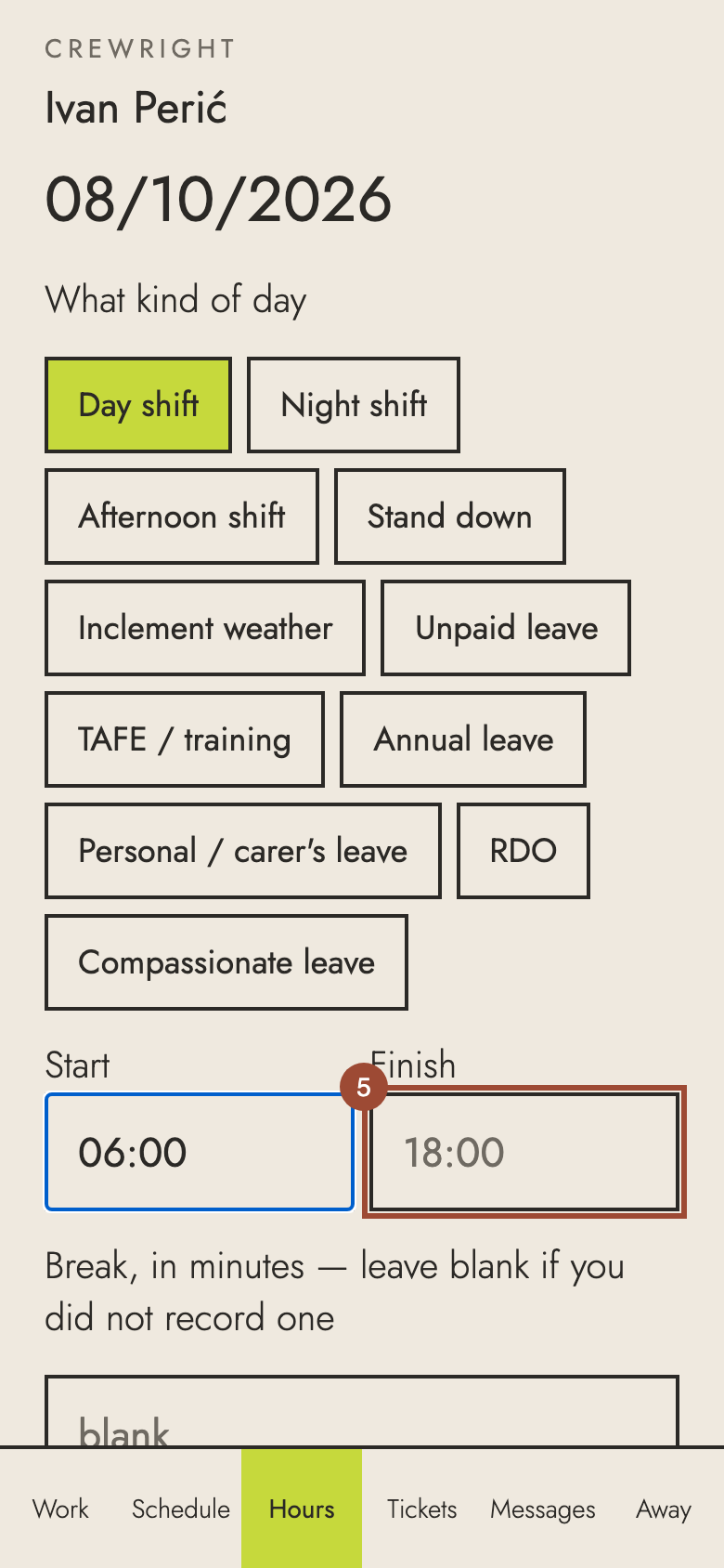 Step 5: Type when you finished.