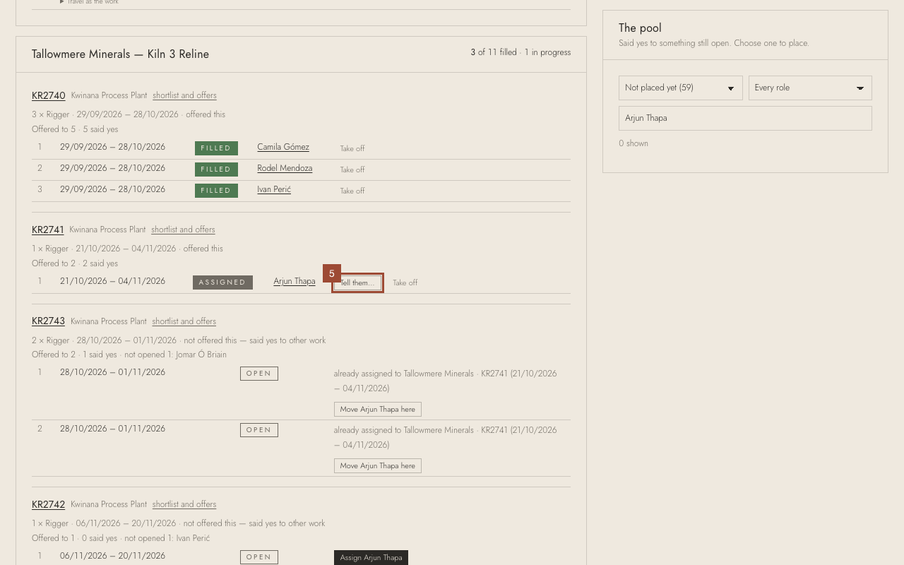 Step 5: Press Tell them…. The message they will get is shown; change it if you need to.