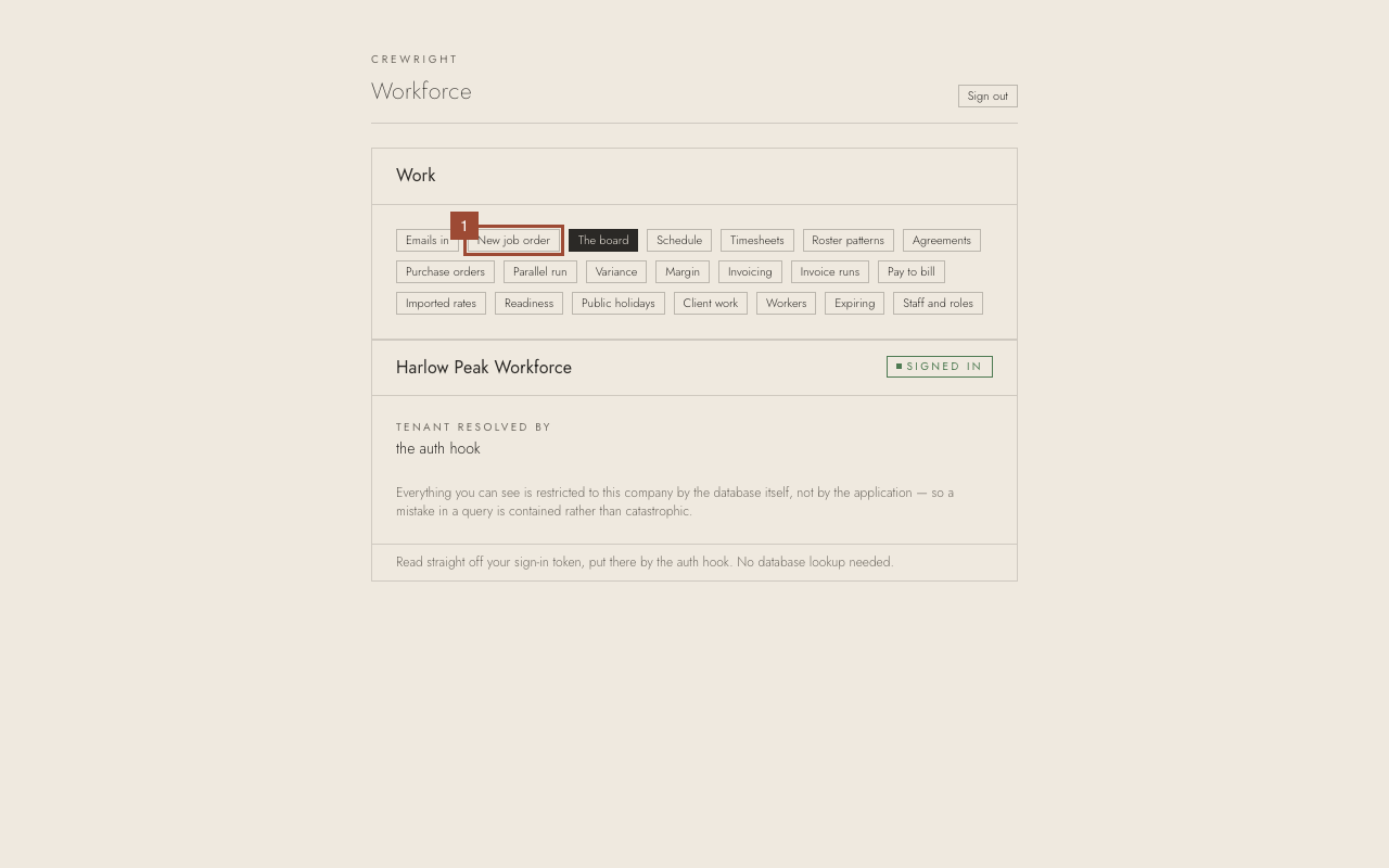 Step 1: On the home page, open New job order.