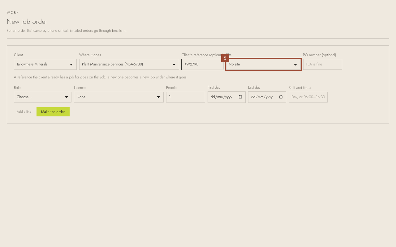 Step 5: Choose the Site.
