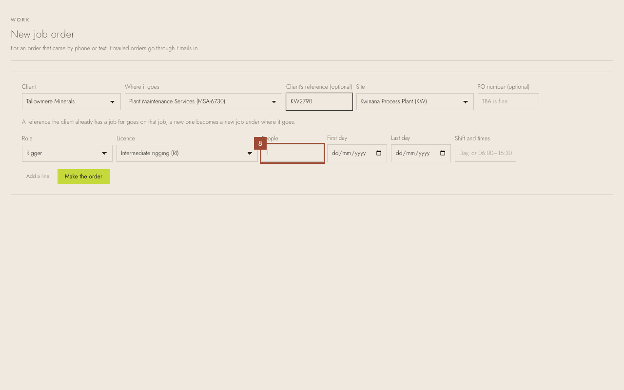 Step 8: …how many People…