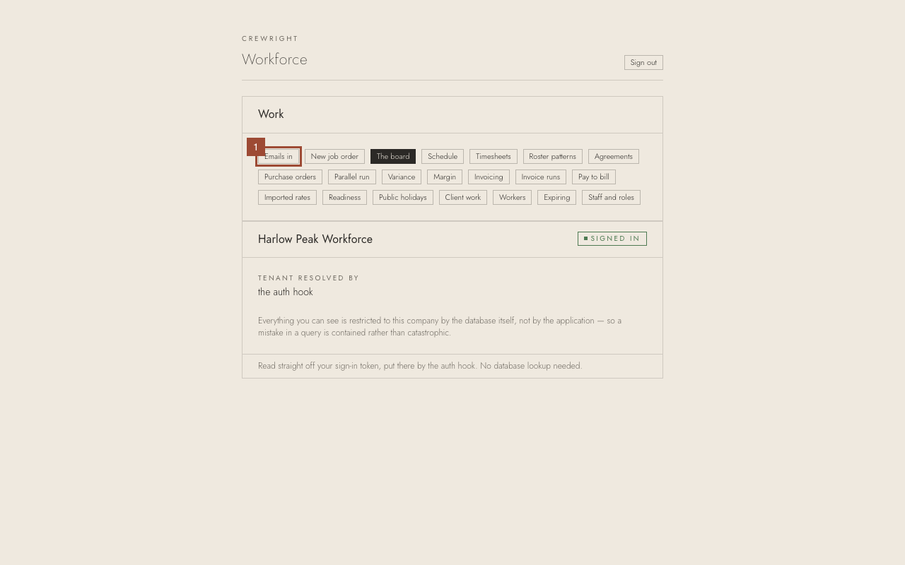 Step 1: On the home page, open Emails in.